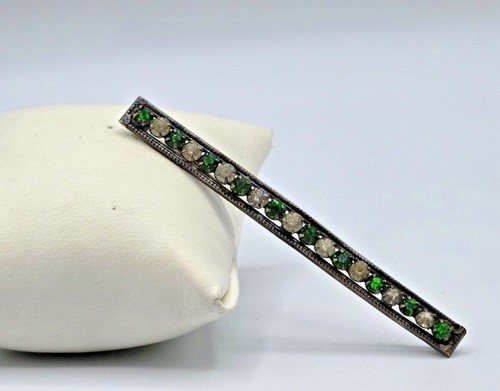 Edwardian silver tone bar - edwardian,