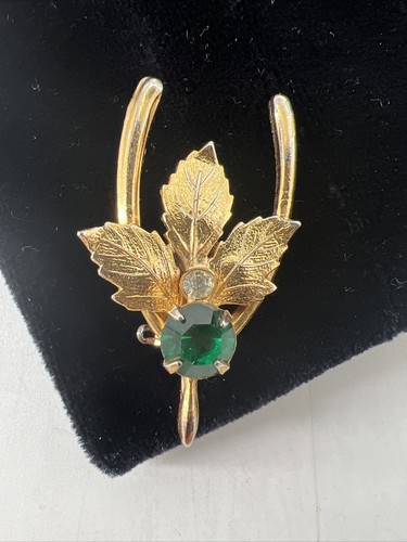 Wishbone pin brooch leaf - brooch,